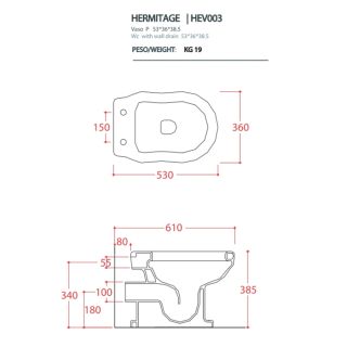 Унитаз  Artceram HERMITAGE HEV003 01 00  белый